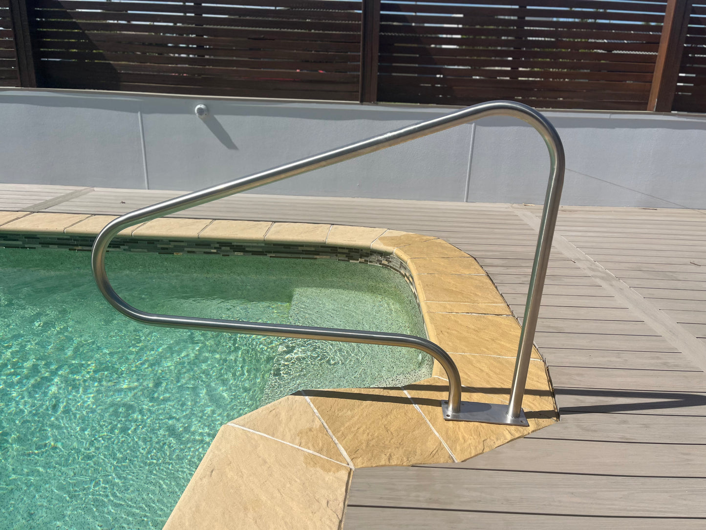 Best stainless steel swimming pool hand rails australia for elderly and disabled. NDIS compliant. Non conductive Pool handrails. Hand Rails Australia - online shopping. Australian made. Delivery Australia Wide.