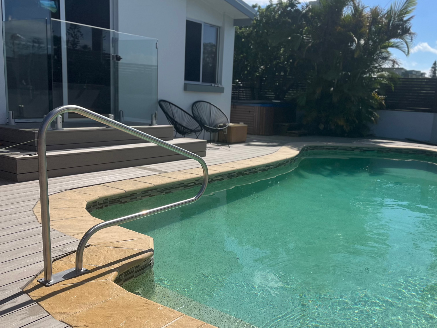 Best stainless steel swimming pool hand rails australia for elderly and disabled. NDIS compliant. Non conductive Pool handrails. Hand Rails Australia - online shopping. Australian made. Delivery Australia Wide.