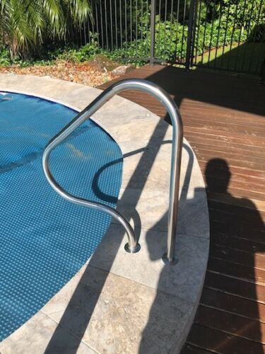 Best stainless steel swimming pool hand rails australia for elderly and disabled. NDIS compliant. Non conductive Pool handrails. Hand Rails Australia - online shopping. Australian made. Delivery Australia Wide.