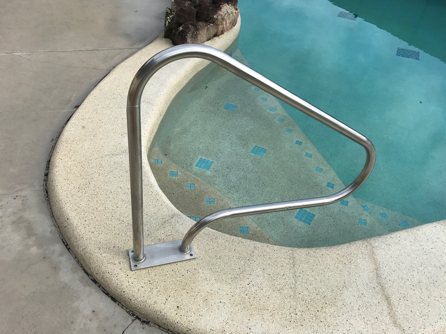 HRA03B Stainless Steel 1m Long Bolt Down Hand Rail
