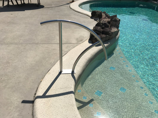 Best stainless steel swimming pool hand rails australia for elderly and disabled. NDIS compliant. Non conductive Pool handrails. Hand Rails Australia - online shopping. Australian made. Delivery Australia Wide.