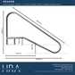 HRA05B Stainless Steel 1.6m Bull Nose Bolt Down Hand Rail