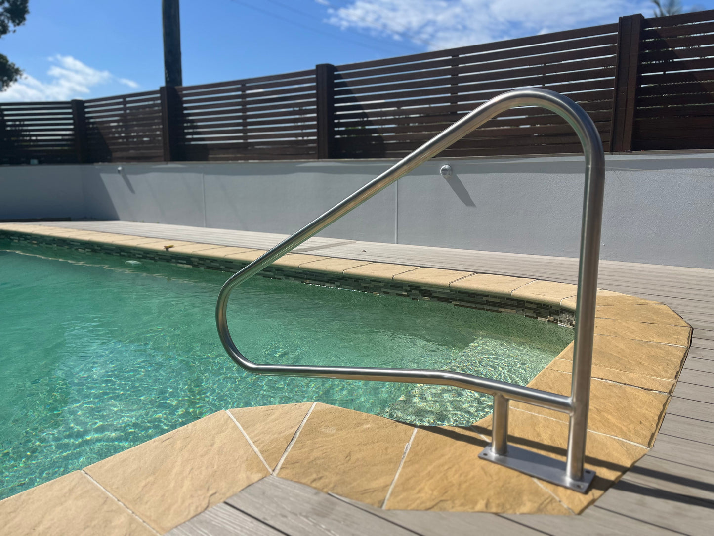 Best stainless steel swimming pool hand rails australia for elderly and disabled. NDIS compliant. Non conductive Pool handrails. Hand Rails Australia - online shopping. Australian made. Delivery Australia Wide. 