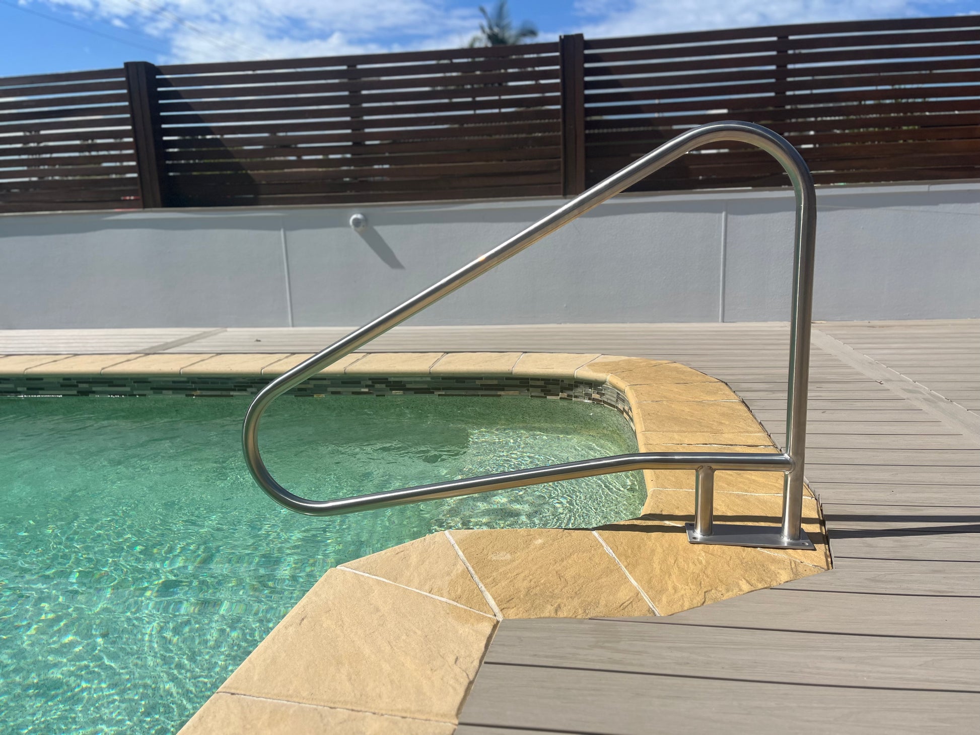 Best stainless steel swimming pool hand rails australia for elderly and disabled. NDIS compliant. Non conductive Pool handrails. Hand Rails Australia - online shopping. Australian made. Delivery Australia Wide. 