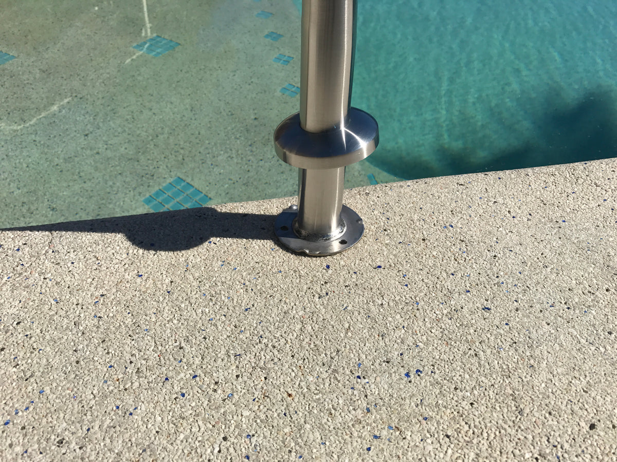 Stainless Steel 1m Side Rail Bolt Down Hand Rail - Hand Rails Australia