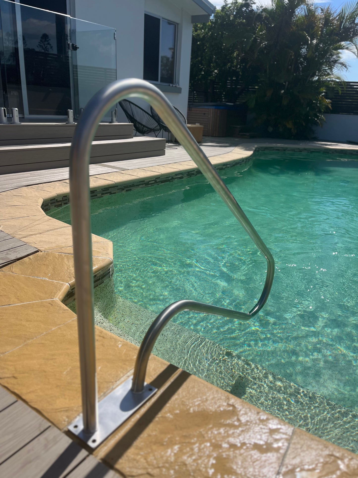 Best stainless steel swimming pool hand rails australia for elderly and disabled. NDIS compliant. Non conductive Pool handrails. Hand Rails Australia - online shopping. Australian made. Delivery Australia Wide. 