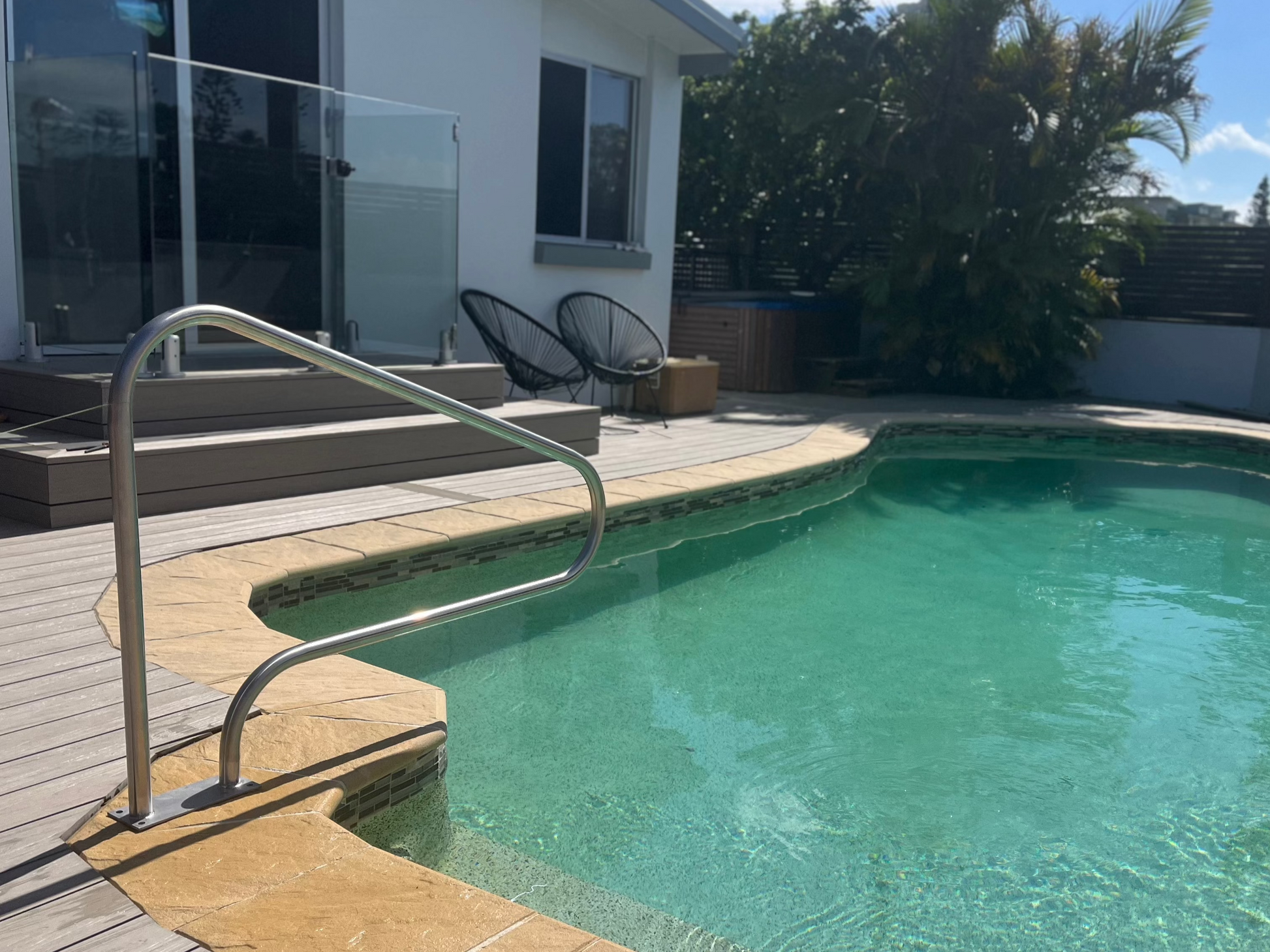 Best stainless steel swimming pool hand rails australia for elderly and disabled. NDIS compliant. Non conductive Pool handrails. Hand Rails Australia - online shopping. Australian made. Delivery Australia Wide. 