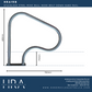 HRA15B Mini Bull Nose Bolt Down Hand Rail