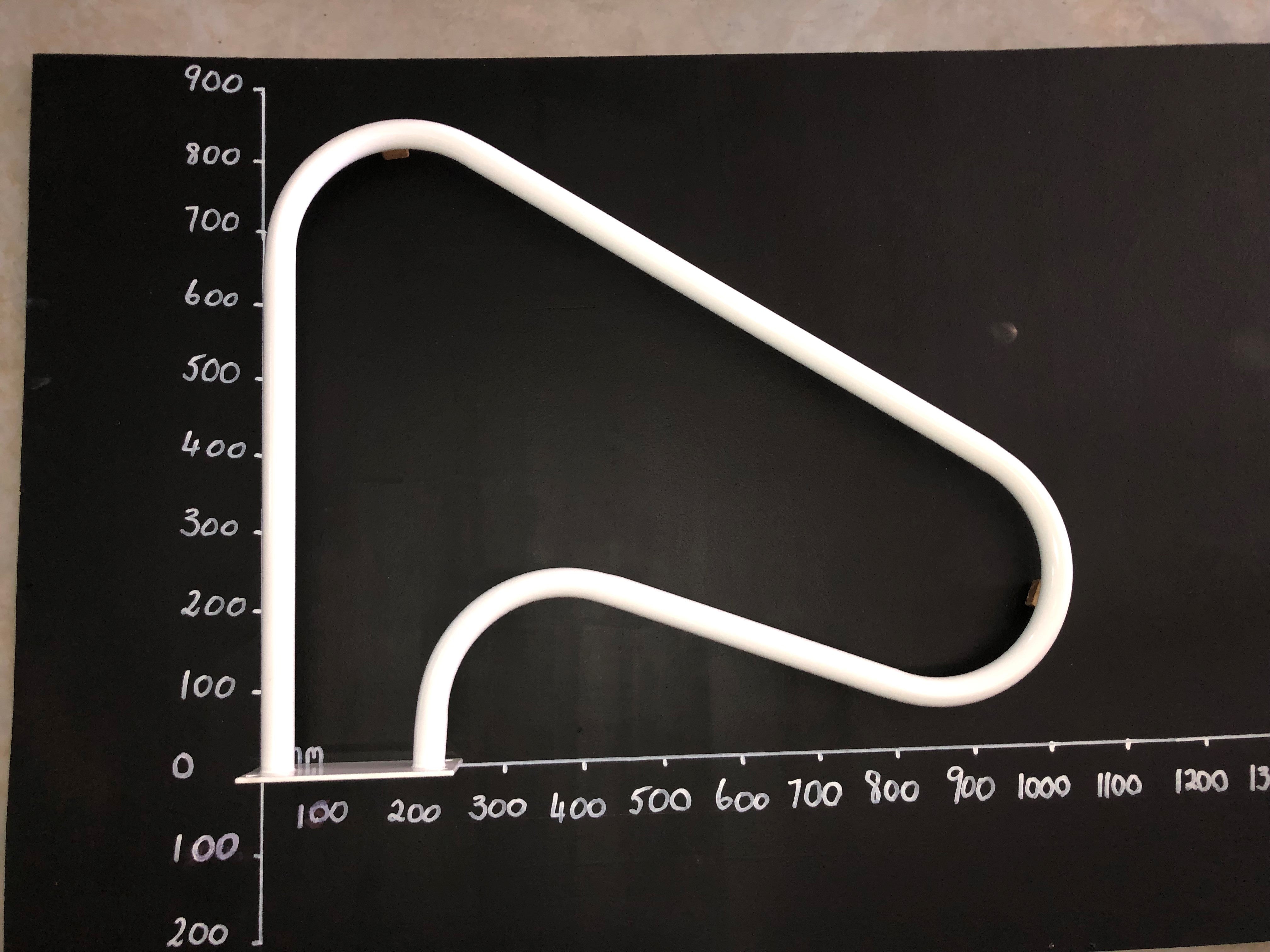 Stainless Steel 1m Bull Nose Bolt Down Hand Rail - Hand Rails Australia