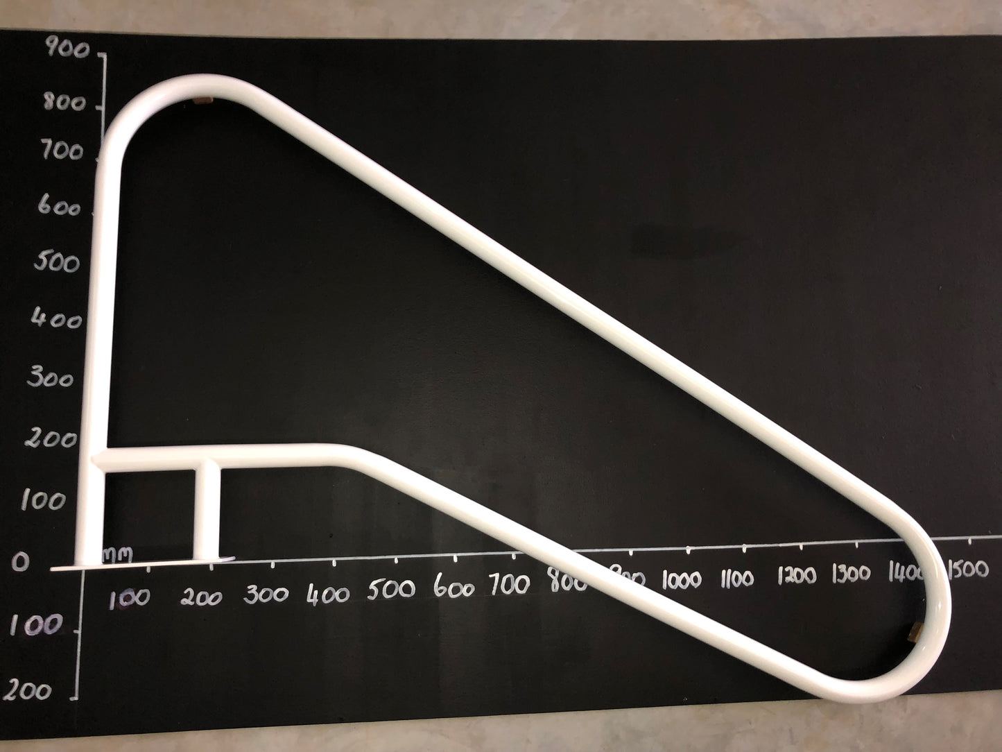 Stainless Steel 1.4m Bull Nose Bolt Down Hand Rail - Hand Rails Australia